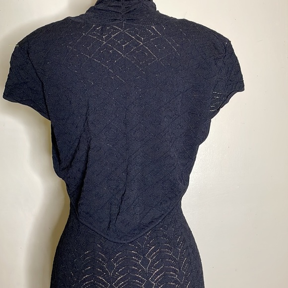 Catherine Malandrino pointelle  Black dress Medium - Picture 6 of 16